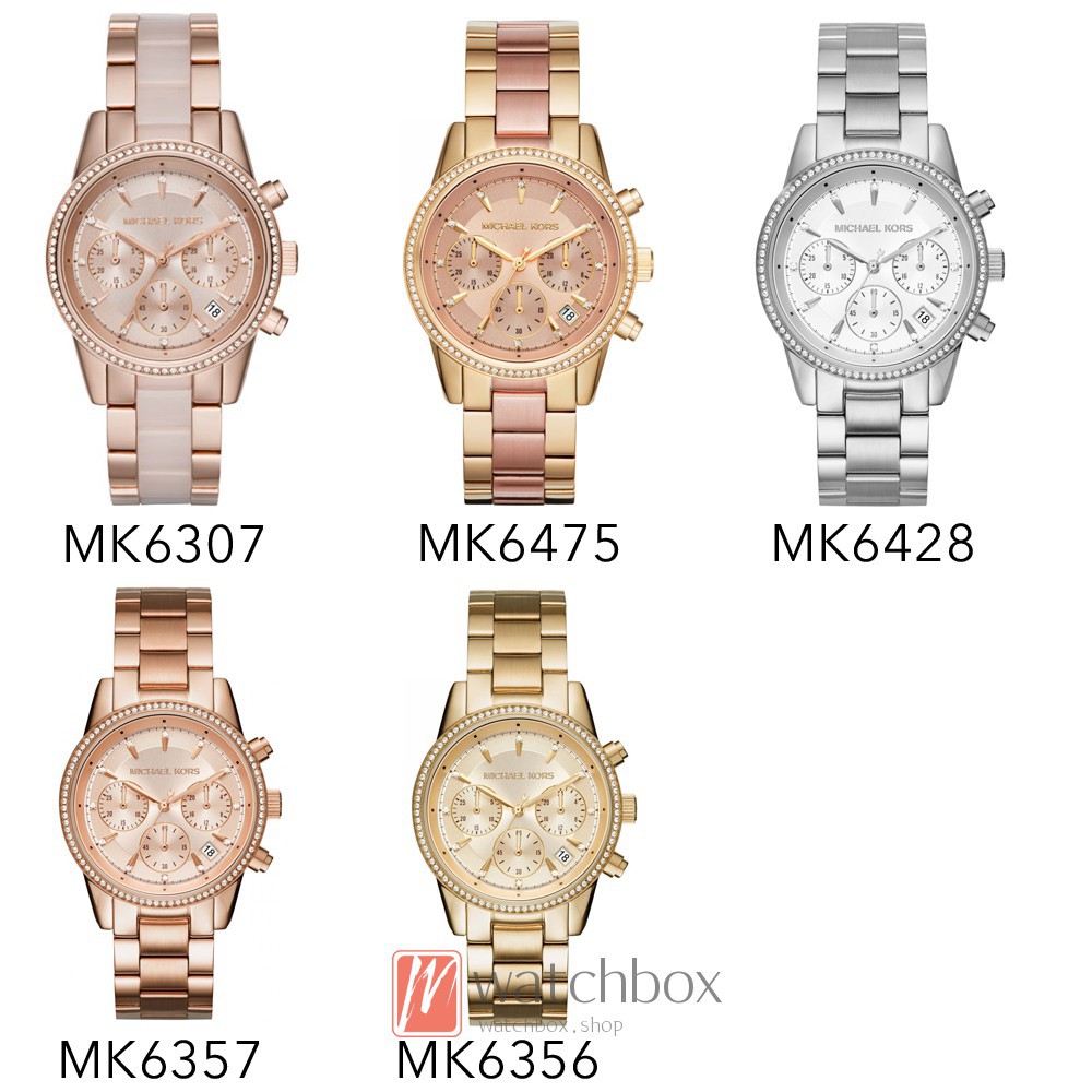 michael kors ritz rose gold tone chronograph ladies watch