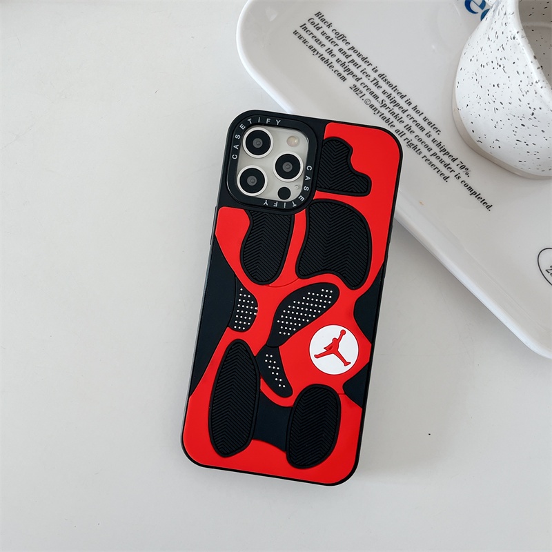 Sports NBA Brands NIK AJ Sole New Casetifg High Quality 3D Carving Phone Case Compatible For iphone 11 12 13 Pro Max 7 8 Plus X XS XR XS Max Hard TPU Cover PVC Silicone Casing