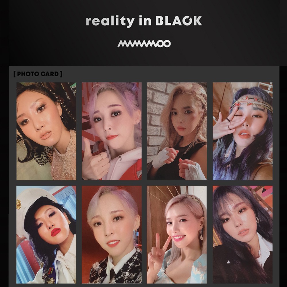 Mamamoo Official Photocard 2nd Full Album Reality In Black Hip Shopee Singapore