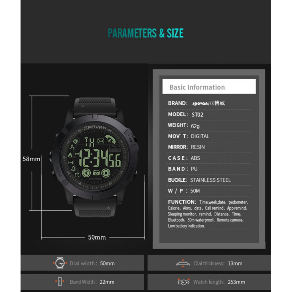 spovan smartwatch pr1