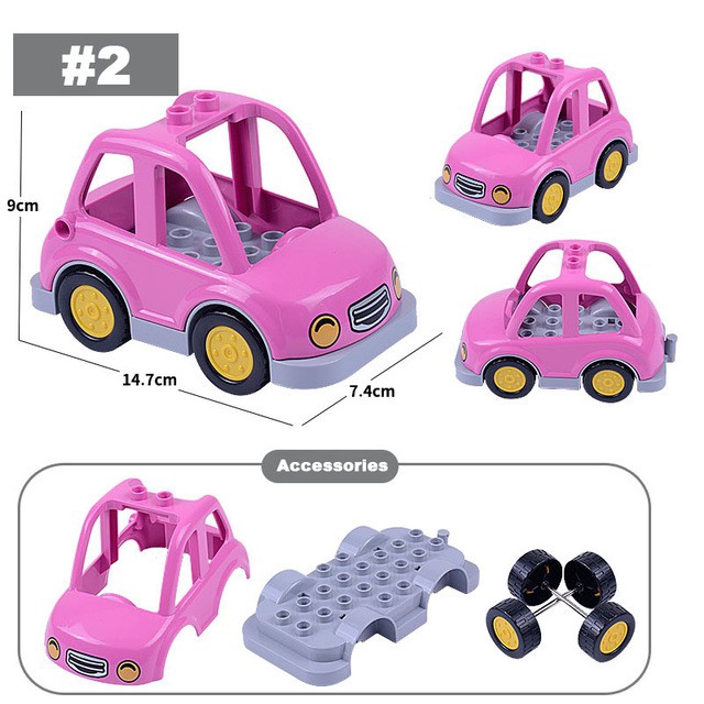 pink lego car