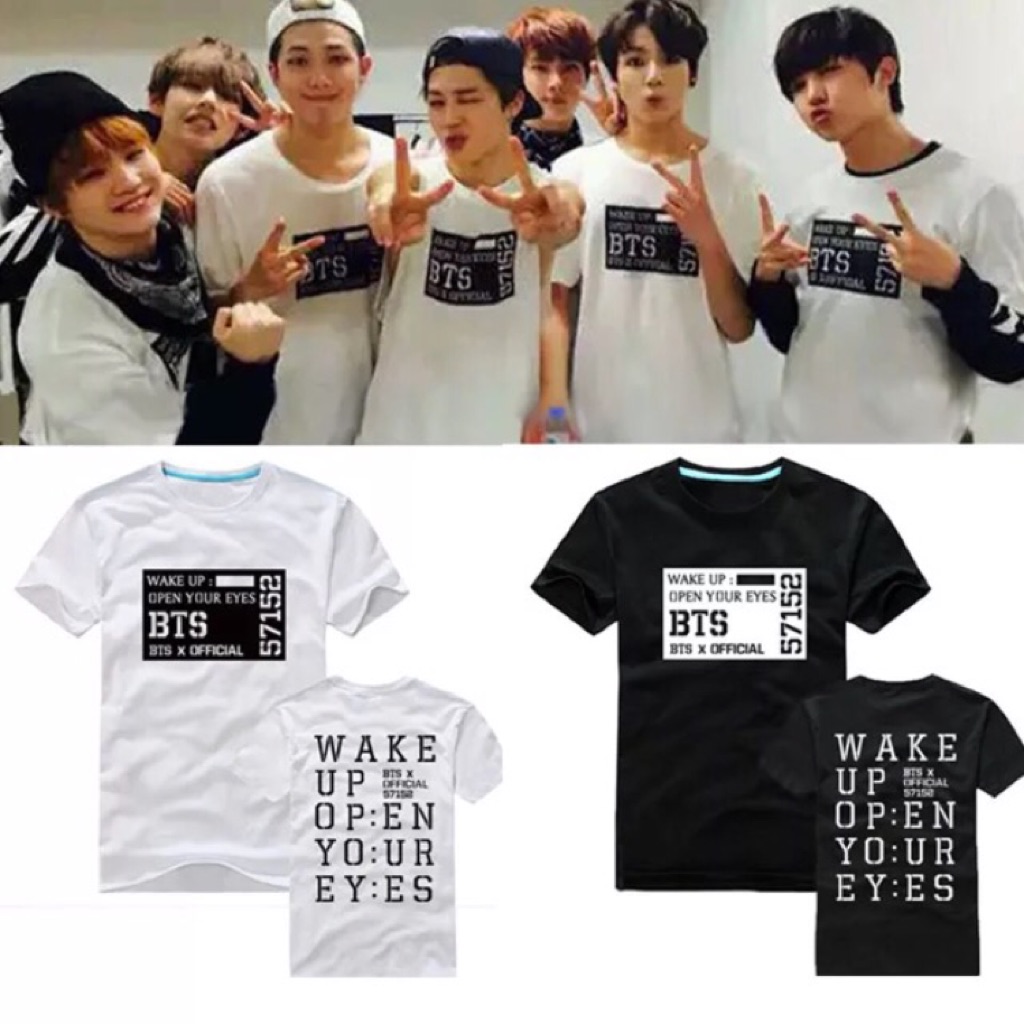 Bts Wake Up Open Your Eyes Tee Shopee Singapore