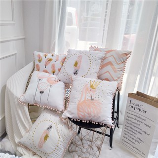Pink Pillows For Girls With Small Ball Decoration Princess Style