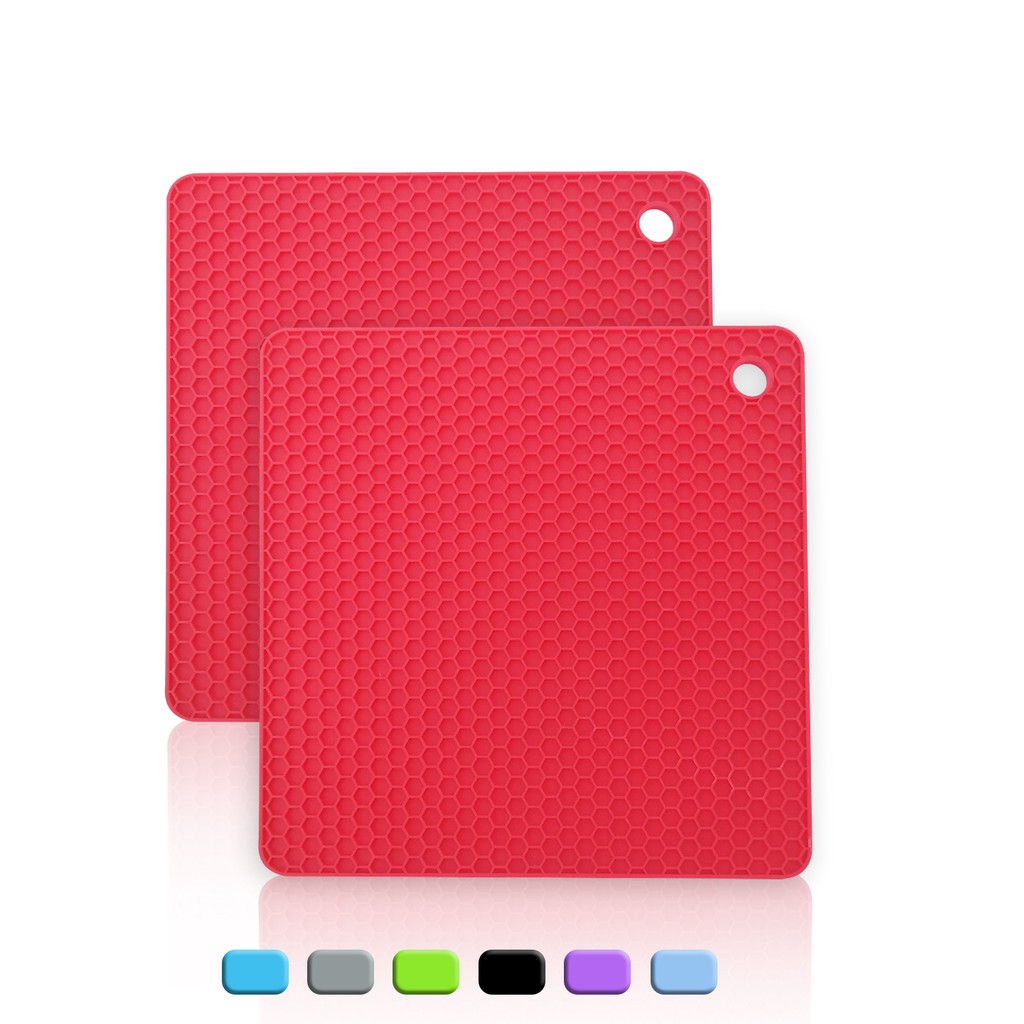 2 Pack Heat Resistant Silicone Pot Holder Trivet Mats,heat Proof Hot