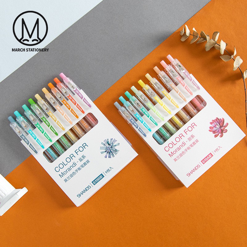 March Morandi 0.5mm Gel Pens Art Markers Writing Set Color Ink