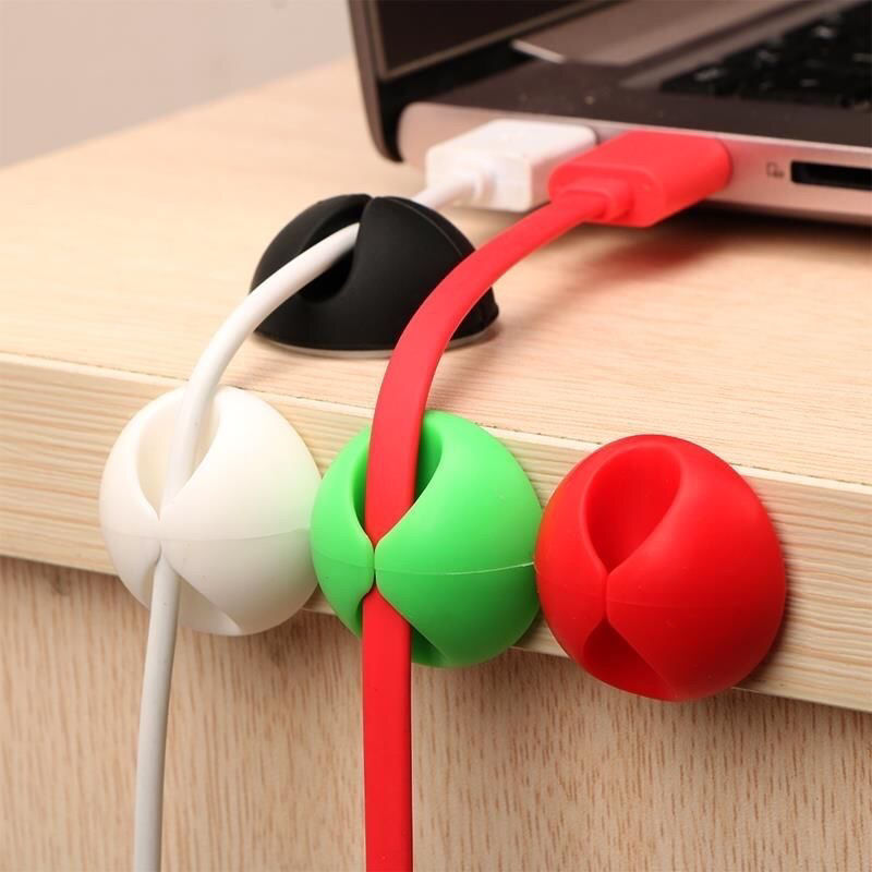 Cable Clip Desk Tidy Winder Earphone Organizer Wire USB Charger Holder Clip☃