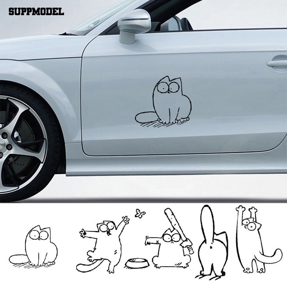 Funny Cat For Auto Car/Bumper/Window Vinyl Decal Sticker Decals DIY Art Decor