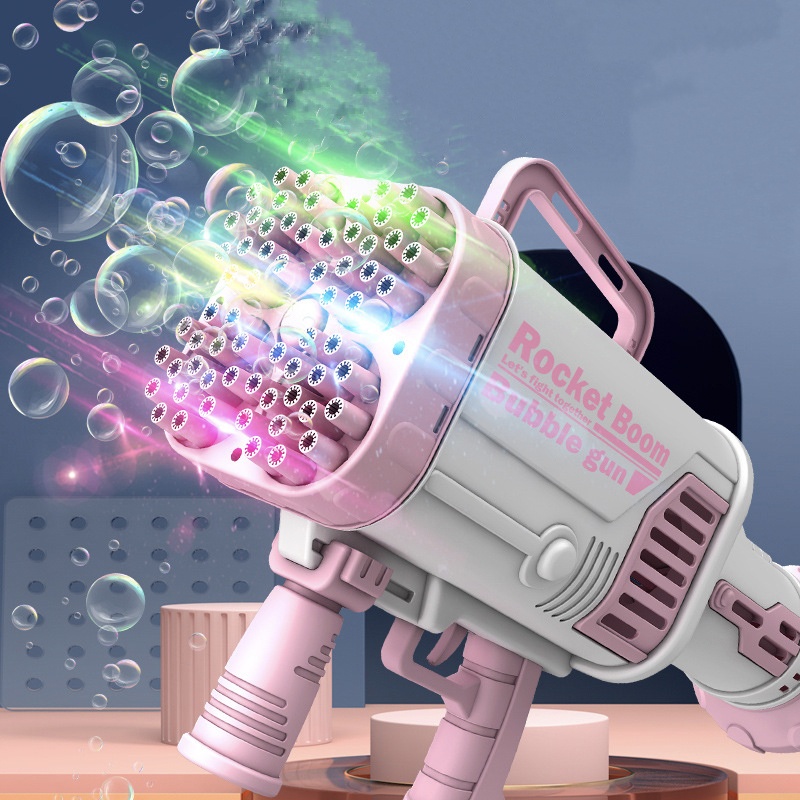 [ SG Ready Stock] Super Bubble Machine Toy Super 64Hole Automatic