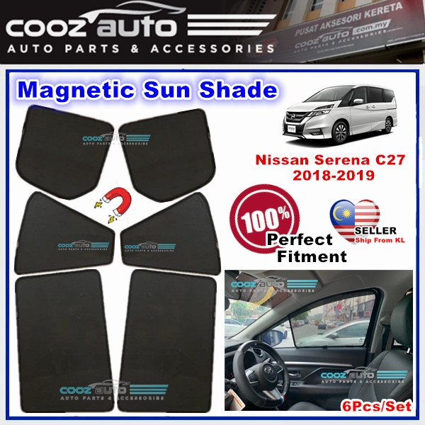 Nissan Serena C27 2018 2019 Magnetic Sun Shade Magnet Sunshade