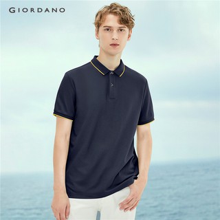 Image of GIORDANO MEN Tipping short-sleeve polo shirt 01011425
