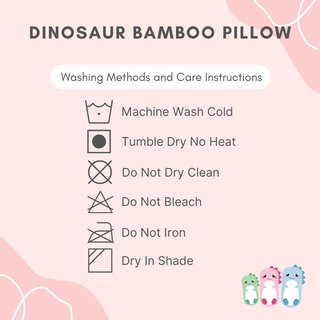 Lilbubsy Dinosaur Bamboo Pillow for Children, Toddlers and Babies / 3 Sizes and 3 colours (Ready Stock) #4