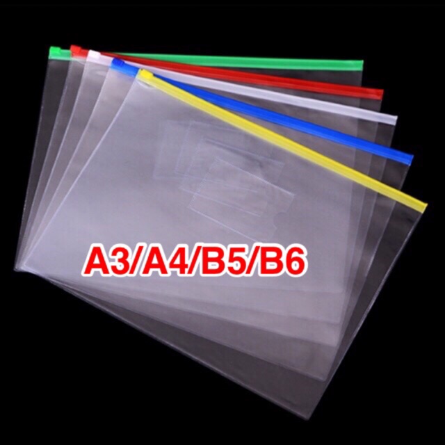 Ready Stock Clear Plastic Water Proof A4 A3 B5 A6 Pvc File Paper Ziplock Bags Folders Shopee Singapore
