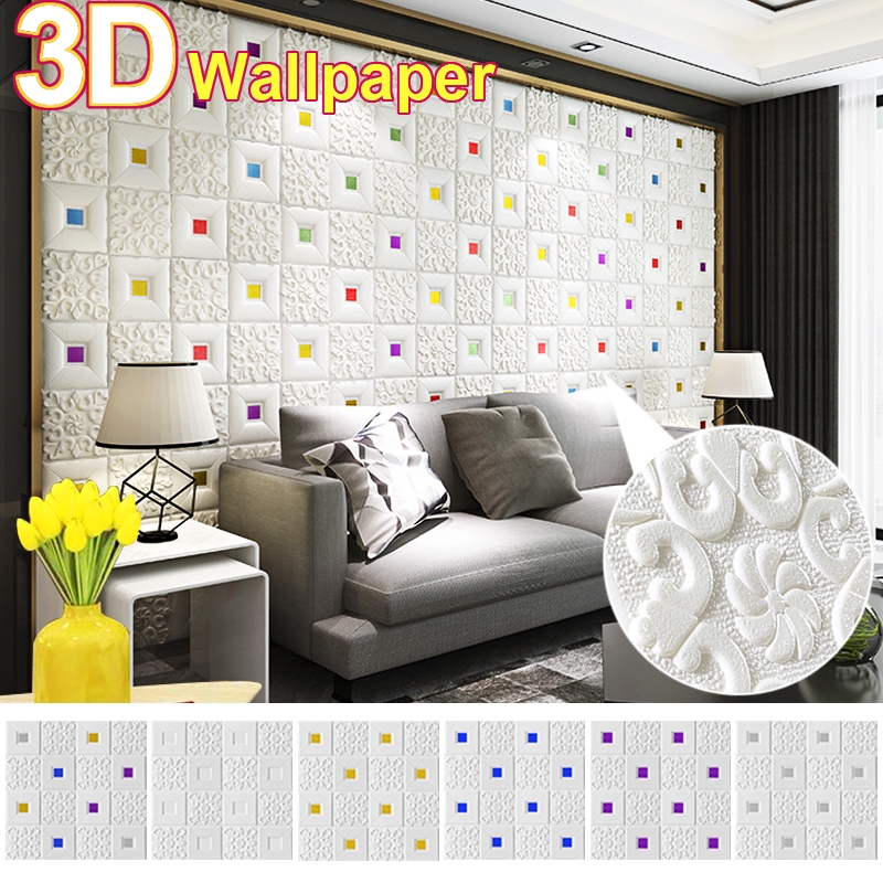 3D Wallpaper Brick Wall Sticker Panel Thick PE Foam Wall Cover Room Decor IB 