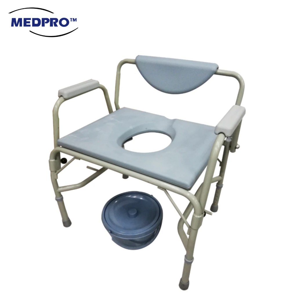 HEIGHT ADJUSTABLE STATIONARY BARIATRIC TOILET COMMODE CHAIR Shopee