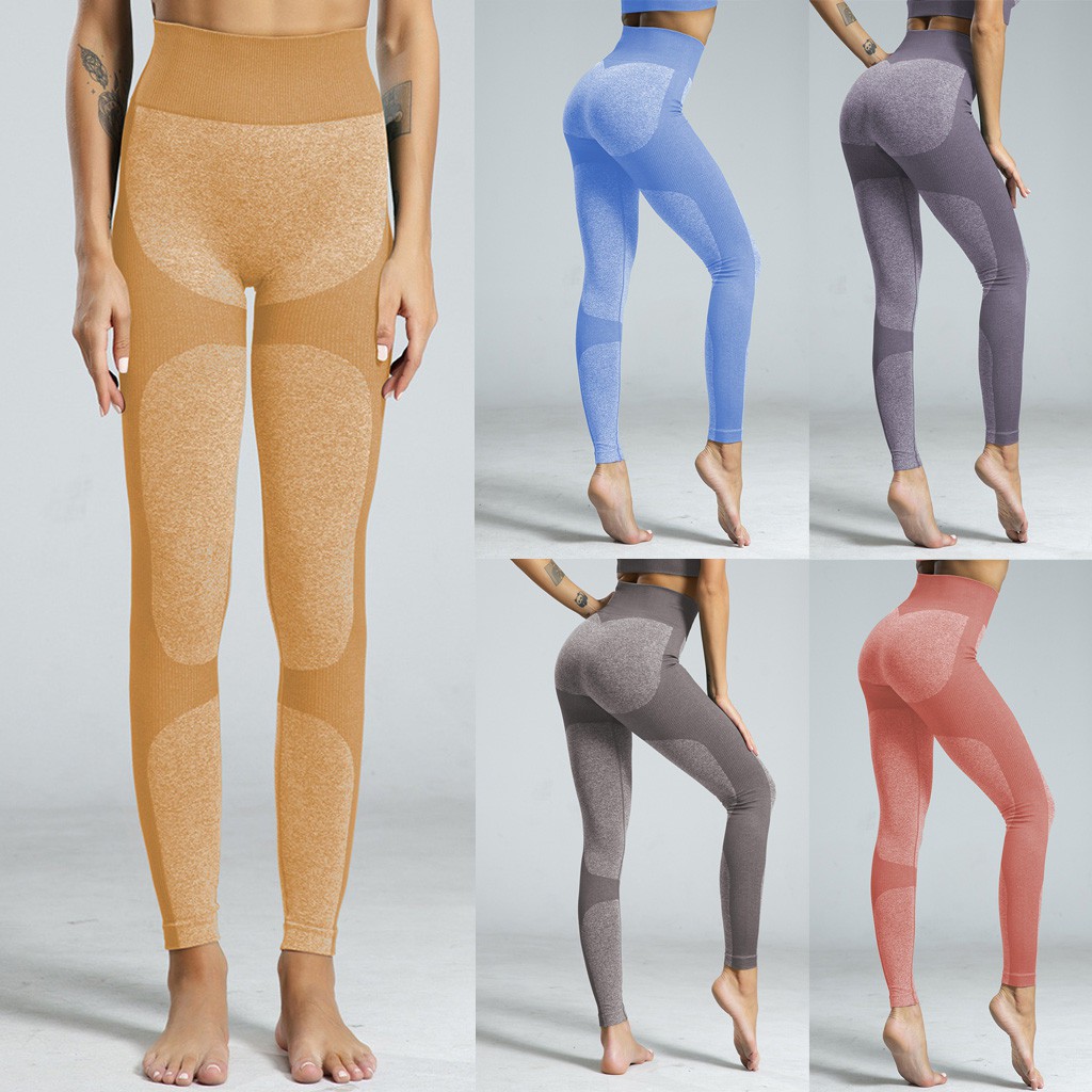 Women's Seamless Hip-up Hygroscopic Sports Pants Sexy Hip Yoga Pants