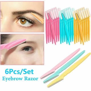 Image of [Ocechowany]6Pcs/set Professional Eyebrow Trimmer, Eyebrow Remover,Brow Razor,Safe Blade Shaper Eyebrow, Makeup Beauty Tools