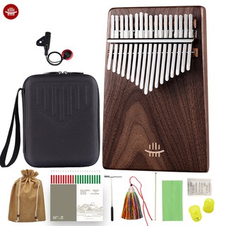 Hluru Chamfer Arc Kalimba 21 Key Black Walnut Mbira Keyboard Thumb Piano Calimba Music Musical Instruments Kalimbas Shopee Singapore