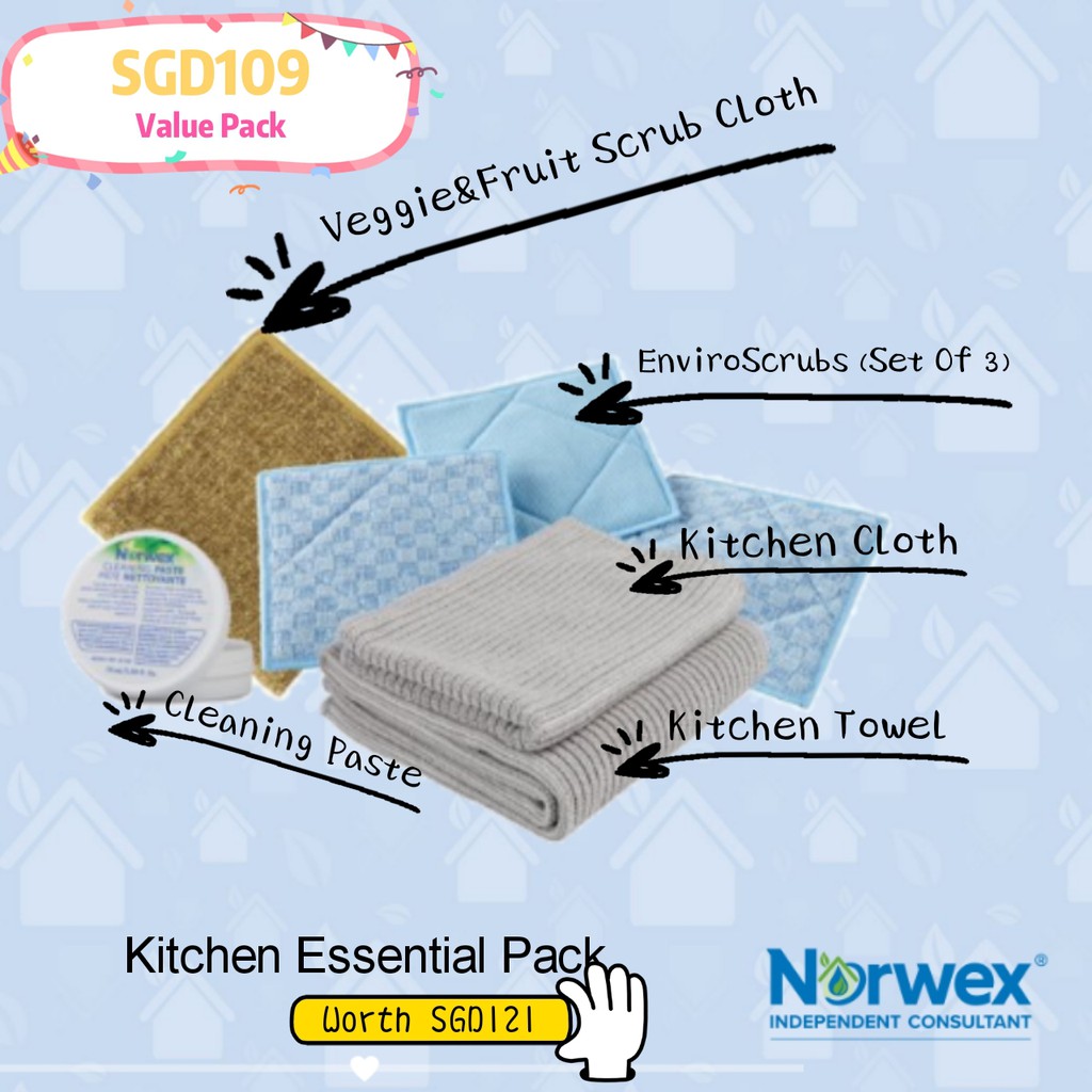 NORWEX Kitchen Essential Pack (Set of 5) Shopee Singapore