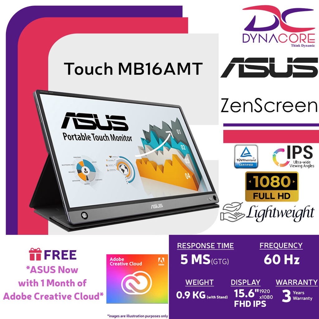 Dynacore Asus Zenscreen Mb Amt Inch Usb Portable Touch Monitor With Ips Full Hd