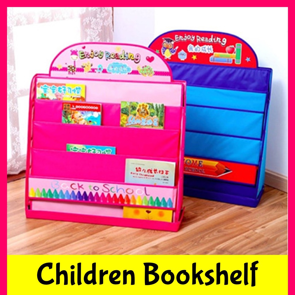 Children Kids Cartoon Bookshelf Book Display Shelf Cute Cupboard