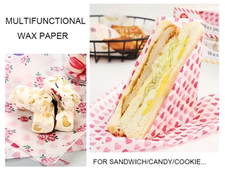 50Pcs/Lot Wax Paper Grease Paper Food Wrappers Wrapping Paper  Bread Sandwich Burger Fries Oilpaper Cake Dessert Pad #6