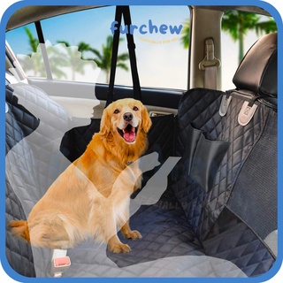 [SG] Dog Seat Cover for Back Seat with Mesh Window Hammock - 100% Waterproof Dog Car Seat Backseat Cover - Black