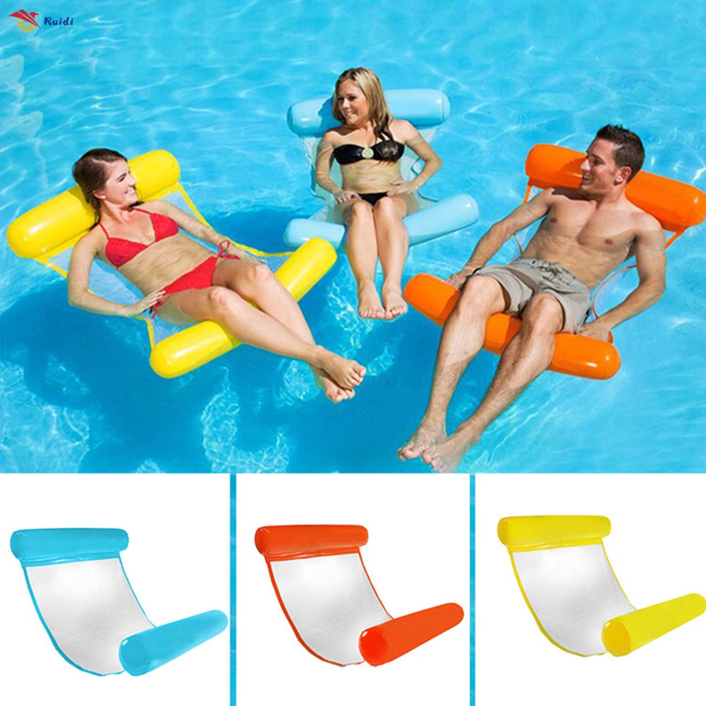Portable Water Floating Swimming Chair Seat Bed Pool Water Float Recliner Supplies for Adults Children 