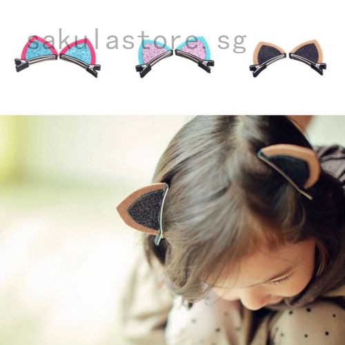 Cat Ears Hair Clips Fancy Dress Costume Kawaii Headband Bobby Pin