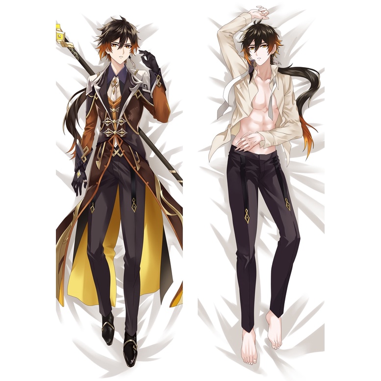 Game Genshin Impact Zhong Li Pillow Case Dakimakura Zhongli Cosplay