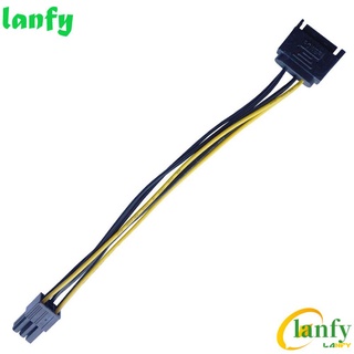 LANFY SATA Power Cable PCI-E for Graphic Card Male to Female Power Splitter Cable Power Supply Cable 15 Pin To 6 Pin Video Card Power Cable