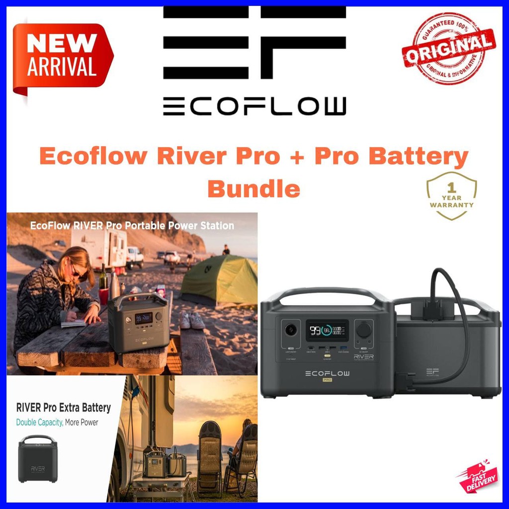 EcoFlow RIVER PRO/ Battery/ Bundle Portable Power Station