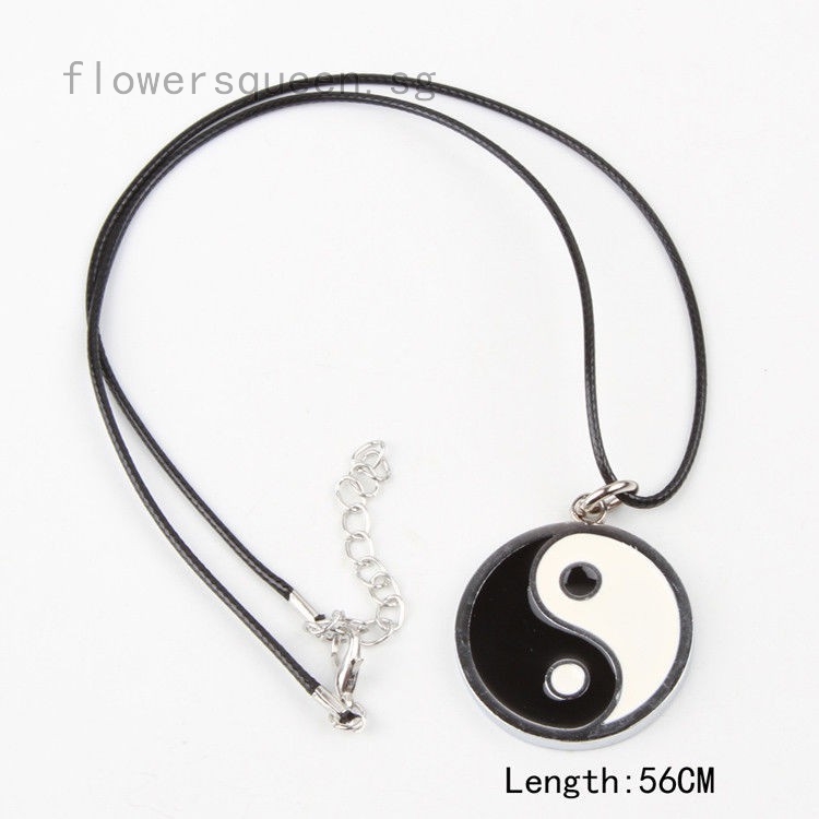 Yin Yang Butterfly 20" Silver Tone Chain Glass Cabochon Pendant Necklace Yin Yang Butterfly 20" Silver Tone Chain Glass Cabochon Pendant Necklace