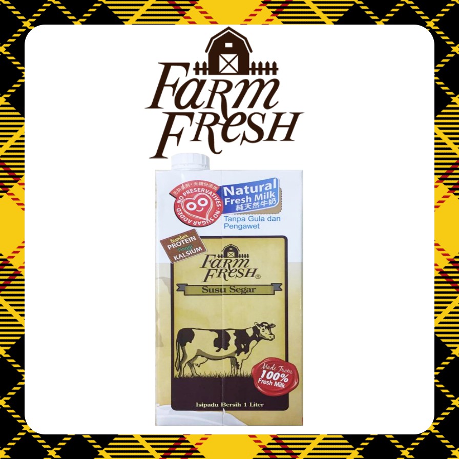Farm Fresh Uht Fresh Milk 1l Susu Segar Uht Farm Fresh 1 Liter No Risk Shopee Singapore