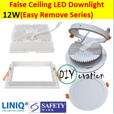 Easy Remove Liniq 12w Safety Mark Recess False Ceiling Downlight Dimmable Led Light Ee Singapore - How To Remove Ceiling Downlights