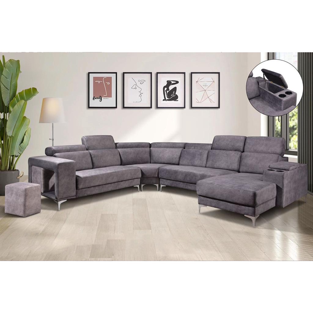 Corner Sofa LShape Sofa Living Room Sofa With Stool And T Box Shopee