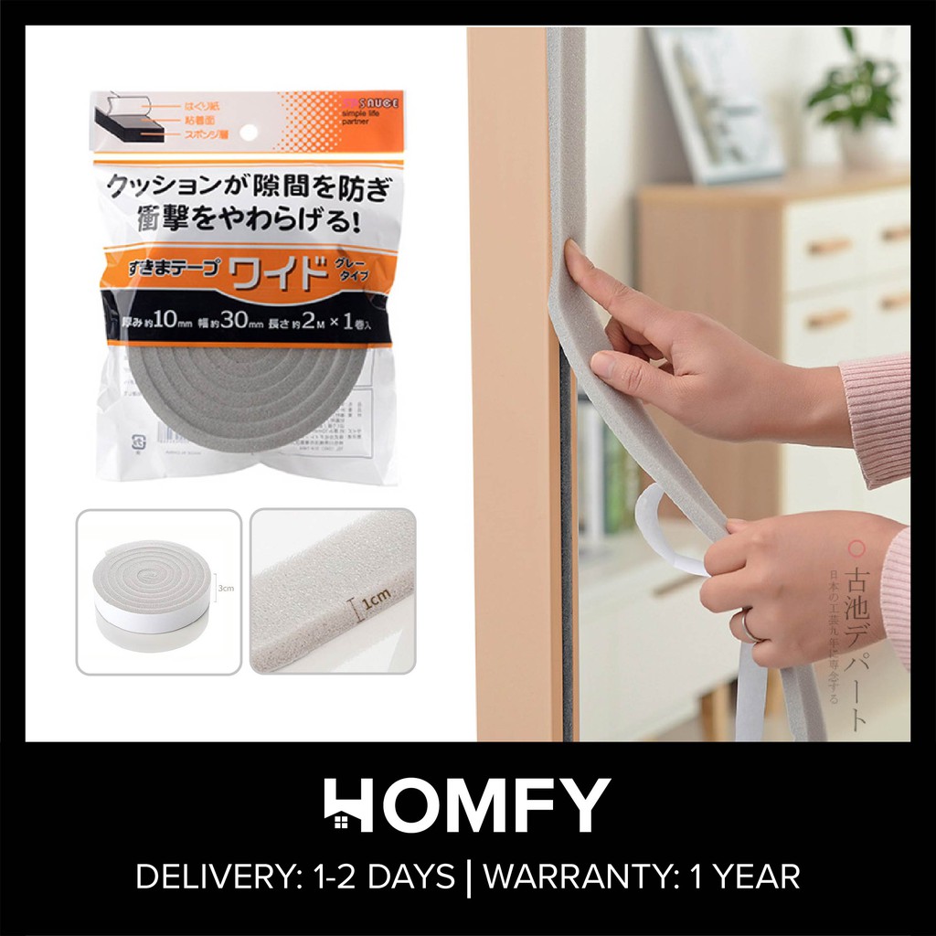 Sp Sauce Japan Window Sealing Tape 1 Roll 3cm Wide X 1cm Thick Weather Stripping For Windows And Doors Shopee Singapore