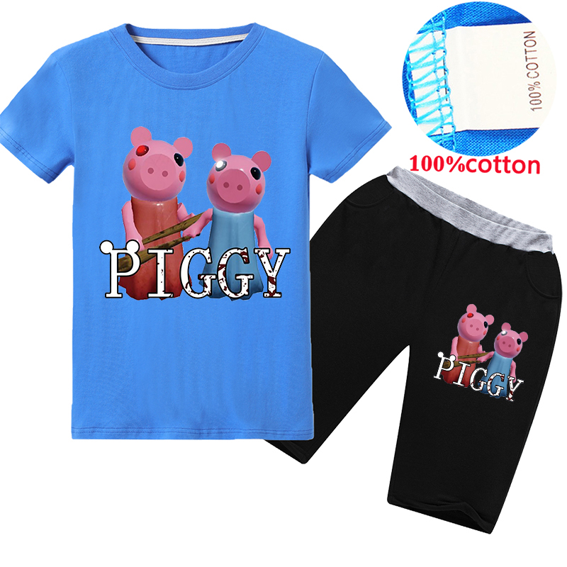 fashion top bottoms roblox set kids clothes t shirt pant boy girl suit shopee singapore