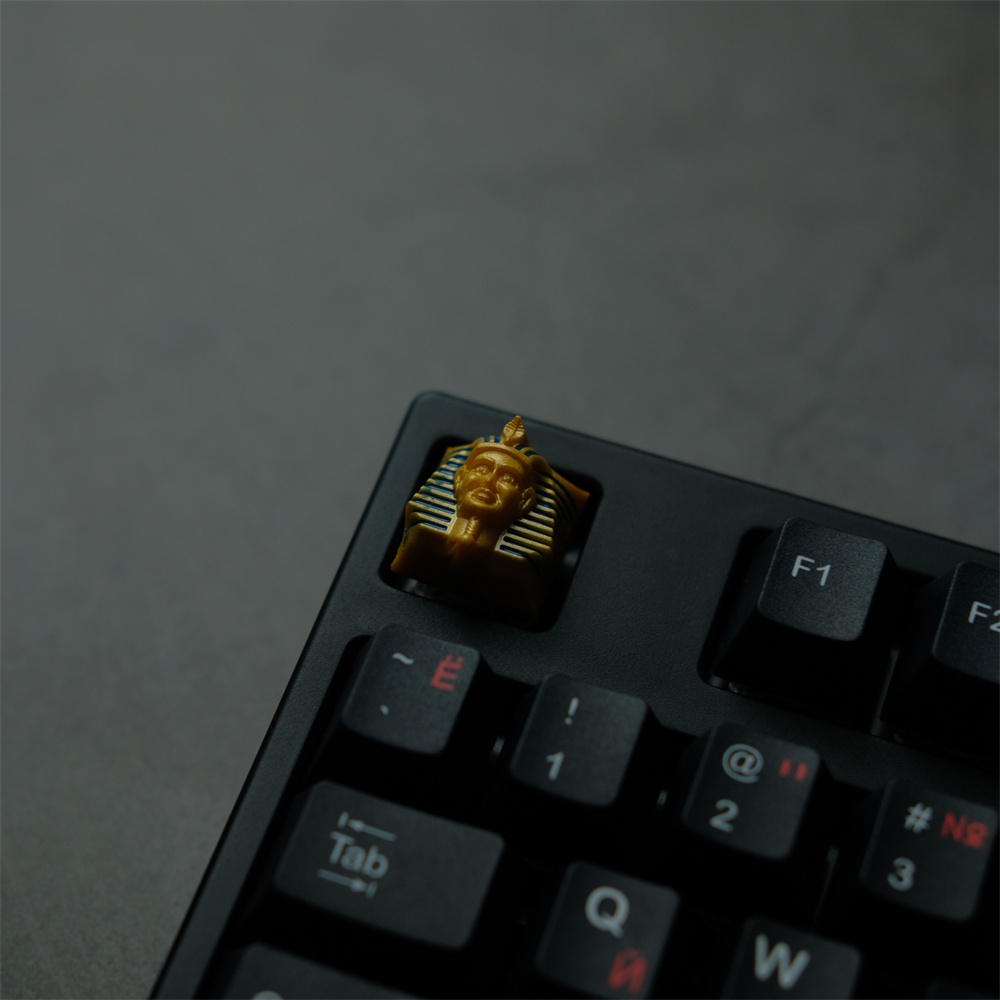 Artisan keycap Egyptian Pharaoh keycaps Hand made Resin keycap