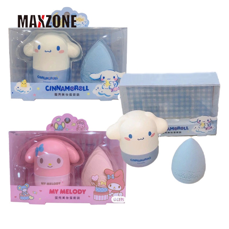 MAXZONE Kawaii My Melody Cinnamoroll Makeup Egg Set Women Anime ...