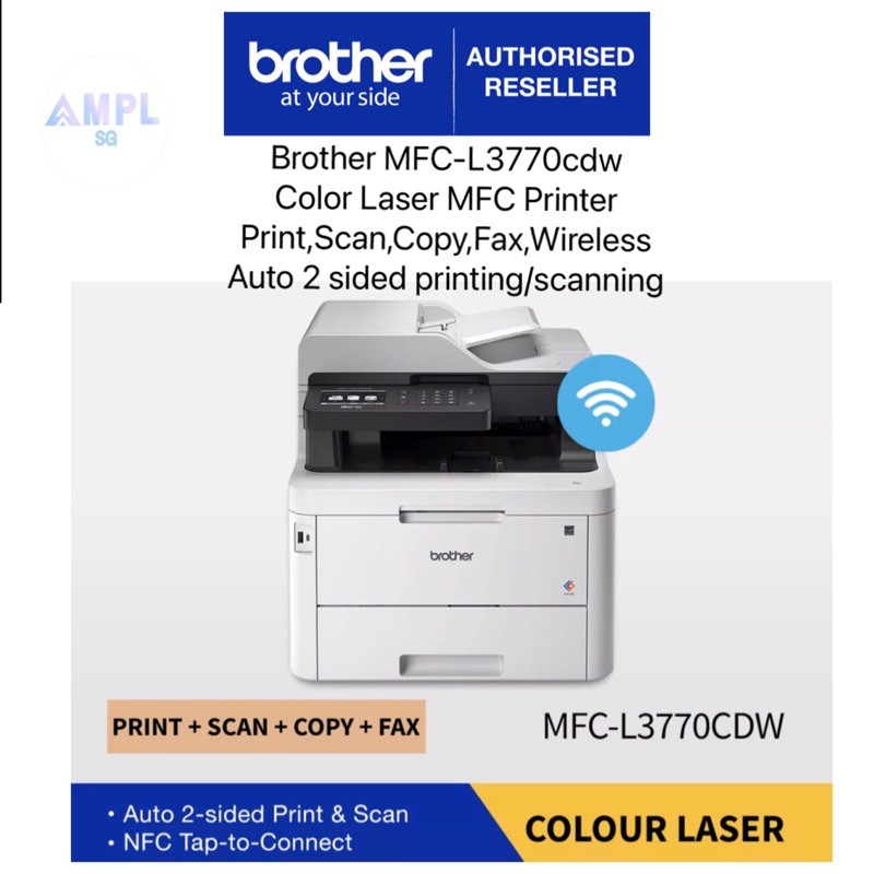 Brother Mfc L3770cdw Laser Printer Print Scan Copy Fax Wireless Full A4 Duplex Shopee Singapore