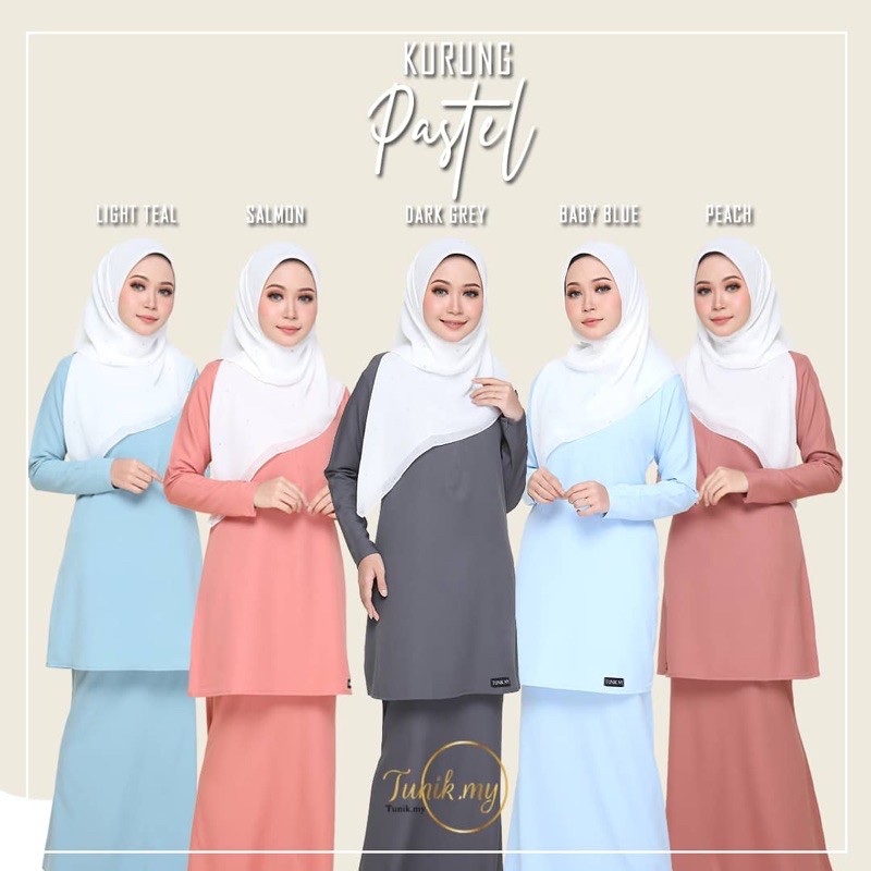 Kurung Pastel Batch 5 Size Xs 4xl Baju Kurung Moden Baju Plain Baju Bridesmaid Baju Sedondon Baju Raya Shopee Singapore