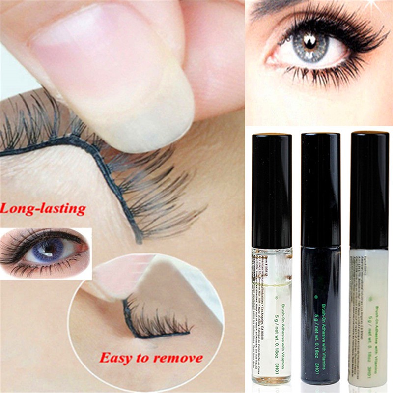 Buy 1 Get 1 Free 3 Color Waterproof False Eyelashes Glue Makeup