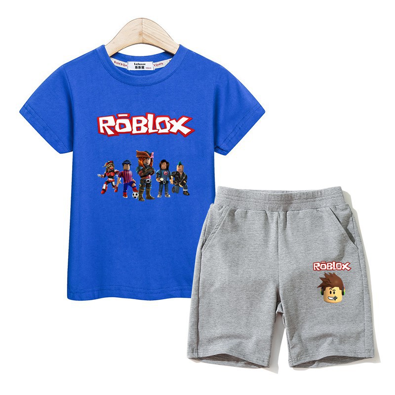 Kids Clothes Roblox Costume Boy Girl Set Fashion Suit Top Pant 2pc