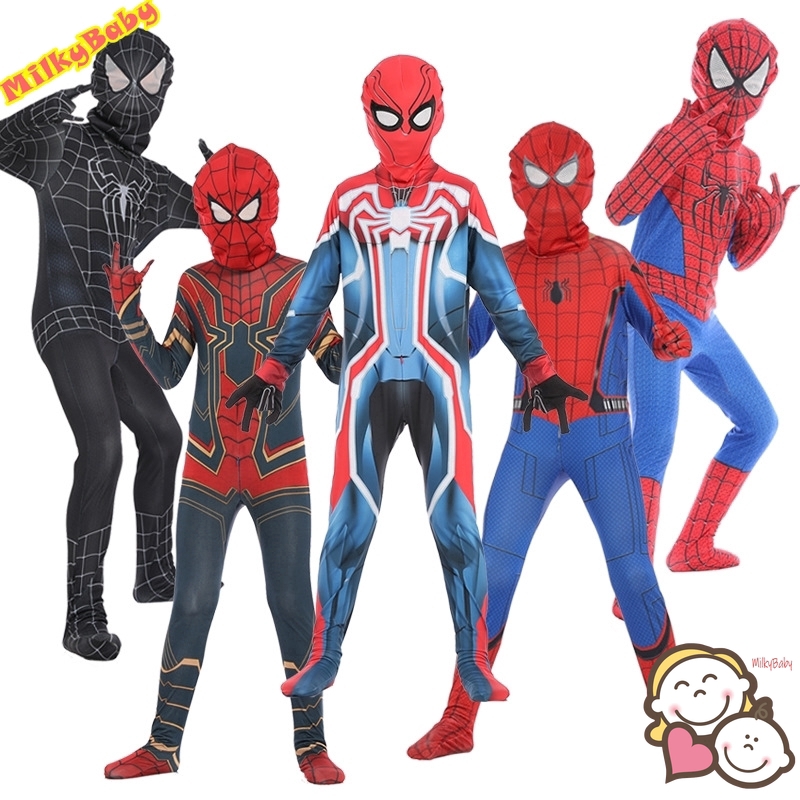 Spider Man Far From Home Kids Clothing Sets Children S Costume Spiderman Halloween Cosplay Shopee Singapore - roblox spider man far from home pants