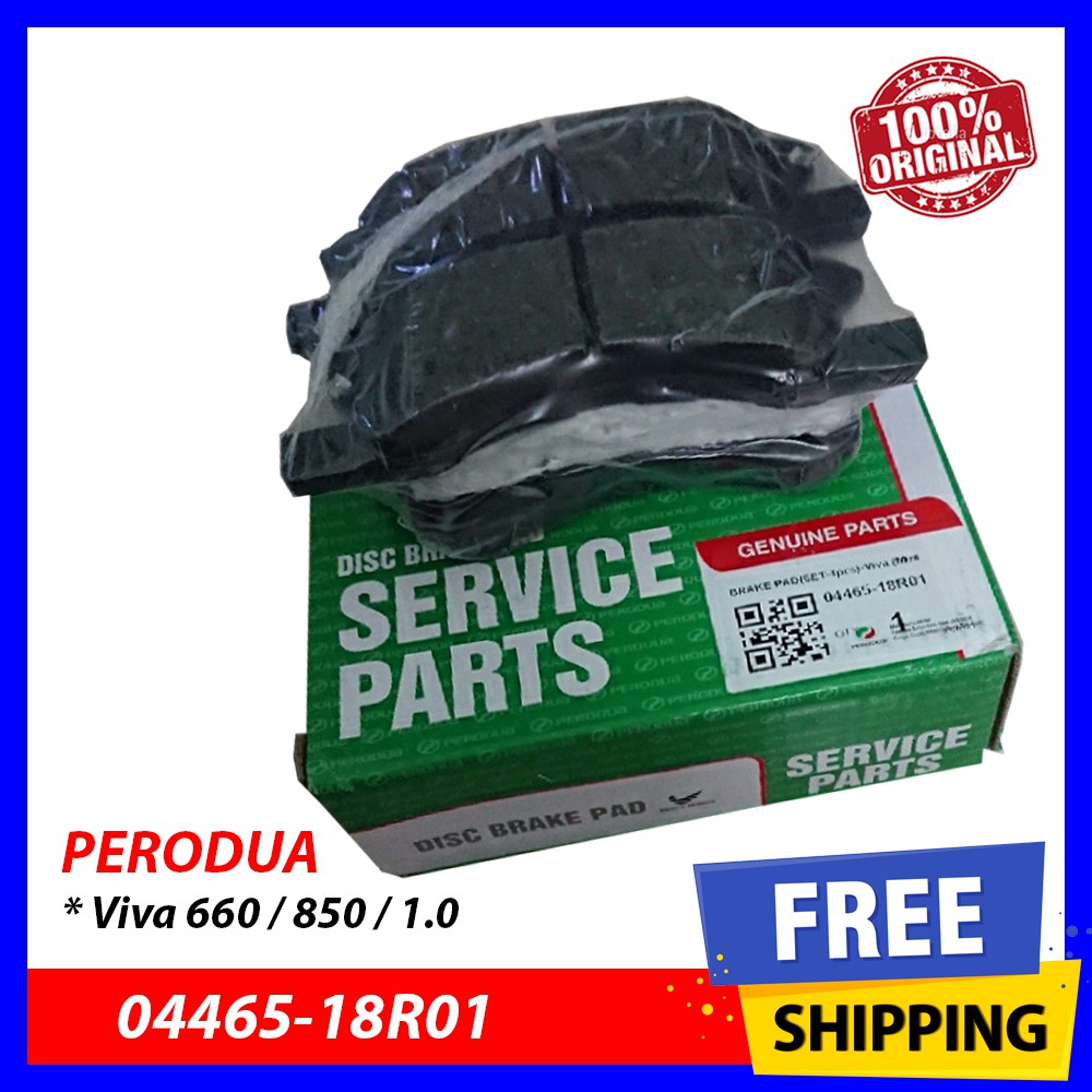 Original Perodua Viva 1 0 850 660 Front Disc Brake Pad Set 04465 18r01 Shopee Singapore