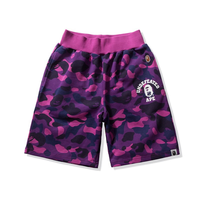 purple bape shorts