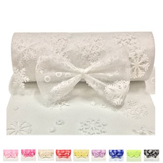 Snowflake Ribbon For Burlap Lace Table Runner Chair Sash