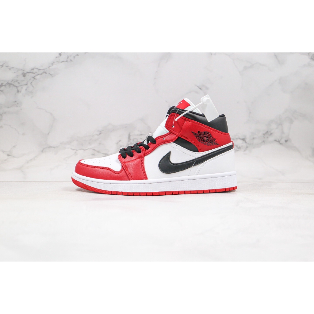 nike air jordan 1 mid black and red