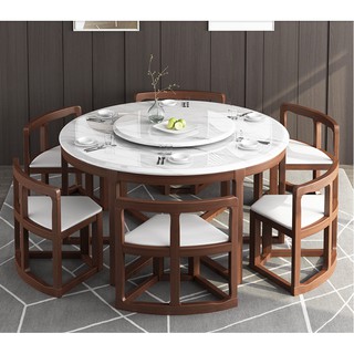 Solid Wood Dining Table, 6 Seater Round Tables