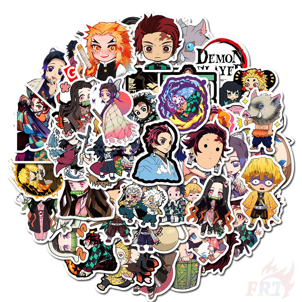 50Pcs/Set Demon Slayer Series 04 Stickers Anime DIY Fashion Mixed ...